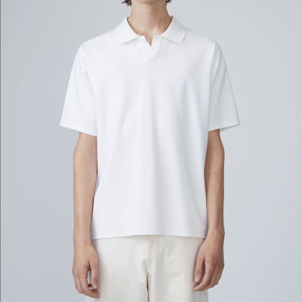 Acne Studios White Norfolk Polo Shirt